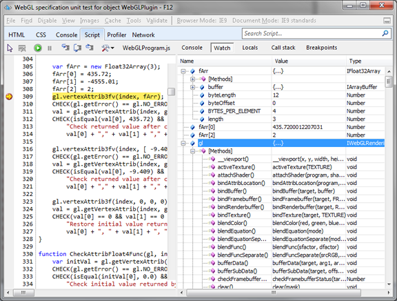 JavaScript debugger